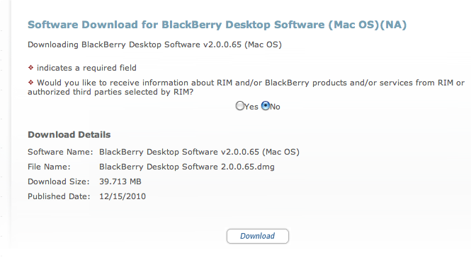 Download blackberry software for pc